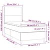 vidaXL Boxspringbett mit Matratze & LED Taupe 90x200 cm Stoff