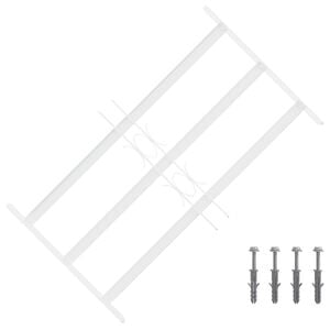 vidaXL Sicherheitsgitter f&uuml;r Fenster mit 3 Querstangen 43-74 cm
