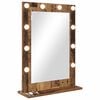vidaXL Kosmetikspiegel Altholz 70 x 50 x 18 cm Holzwerkstoff und Glas