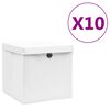 vidaXL Aufbewahrungsboxen mit Deckeln 10 Stk. 28x28x28 cm Wei&szlig;