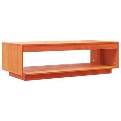 vidaXL Couchtisch Wachsbraun 110x50x33,5 cm Massivholz Kiefer