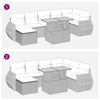 vidaXL 5-tlg. Garten-Sofagarnitur mit Kissen Beige Poly Rattan Akazie