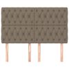 vidaXL Kopfteil Taupe 160x7x118/128 cm Stoff