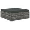 vidaXL 5-tlg. Garten-Lounge-Set mit Auflagen Poly Rattan Grau