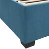 vidaXL Bettrahmen mit Matratze Dunkelblau 90 x 200 cm Stoff