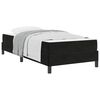 vidaXL Boxspringbett mit Matratze Schwarz 80 x 210 cm Stoff