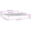 vidaXL Bettgestell ohne Matratze Creme 200x200 cm Stoff