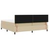 vidaXL Boxspringbett Hellgrau und Wei&szlig; 203 x 200 x 88 cm Cordstoff