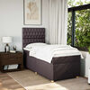vidaXL Boxspringbett mit Matratze Dunkelbraun 90x190 cm Stoff