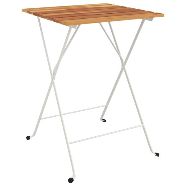 vidaXL Bistrotisch Klappbar 55x54x71 cm Massivholz Akazie und Stahl