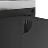 vidaXL K&uuml;chenaufbewahrung mit Regal Schwarz 60 x 50 x 92 cm Stahl
