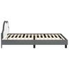 vidaXL Kinderbettgestell mit Kopfteil Hellgrau 80 x 200 cm PU