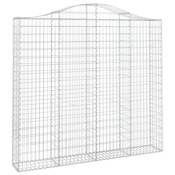 vidaXL Gabionen mit Hochbogen 4 Stk. 200x30x180/200cm Verzinktes Eisen