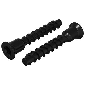 vidaXL Steckkappen-Schraube 2 pcs Schwarz 7 x 40 mm Eisen