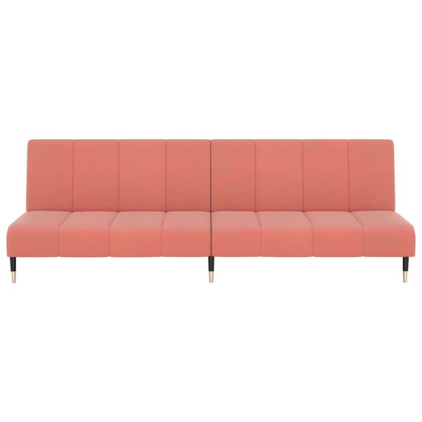 vidaXL Schlafsofa 2-Sitzer Rosa Samt