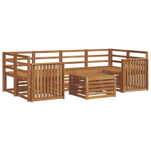 vidaXL Sofagarnituren 7 pcs Natur Massivholz Akazie