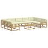 vidaXL Outdoor-Sofagarnitur 10 stk. Wei&szlig; und Creme