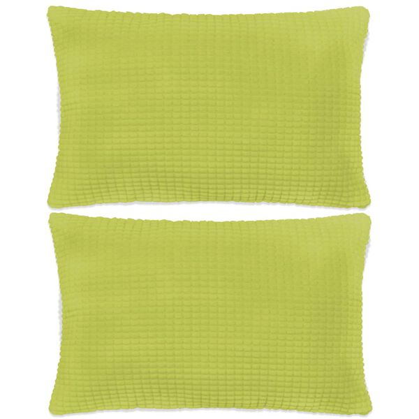 vidaXL Kissen-Set 2 Stk. Velours 40 x 60 cm Gr&uuml;n