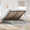vidaXL Ottoman-Bett mit Matratze Hellgrau 180x200 cm Samt