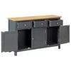 vidaXL Sideboard 110x33,5x70 cm Massivholz Eiche