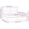 vidaXL Boxspringbett mit Matratze & LED Dunkelgrau 200x200 cm Samt
