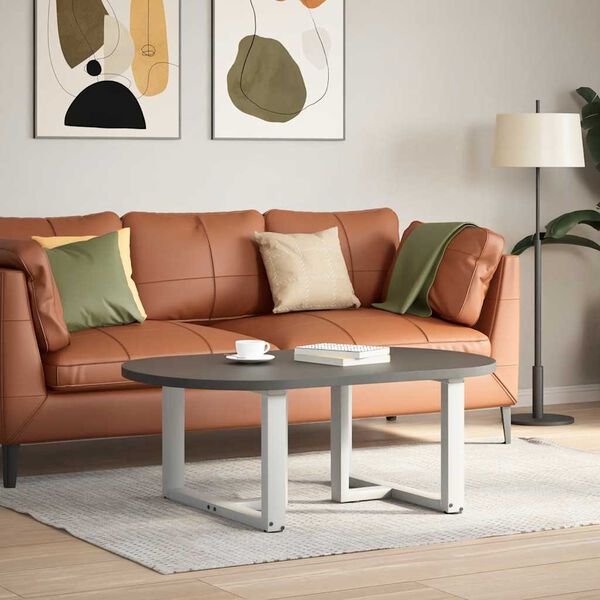 vidaXL Couchtischbeine T-Form 2 Stk. Wei&szlig; 70x25x(42-43) cm Stahl