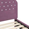 vidaXL Kinderbettgestell mit Kopfteil Lila 90 x 190 cm Samt