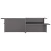 vidaXL Couchtische 2 Stk. Hochglanz-Grau 111,5x50x33 cm Holzwerkstoff
