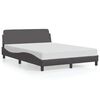 vidaXL Bettgestell "Dover" Grau 140x190 cm Kunstleder