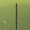 vidaXL Zaun mit Pfosten Grau 1 x 50 m Stahl und PVC
