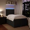 vidaXL Boxspringbett mit Matratze Schwarz 120x200 cm Samt