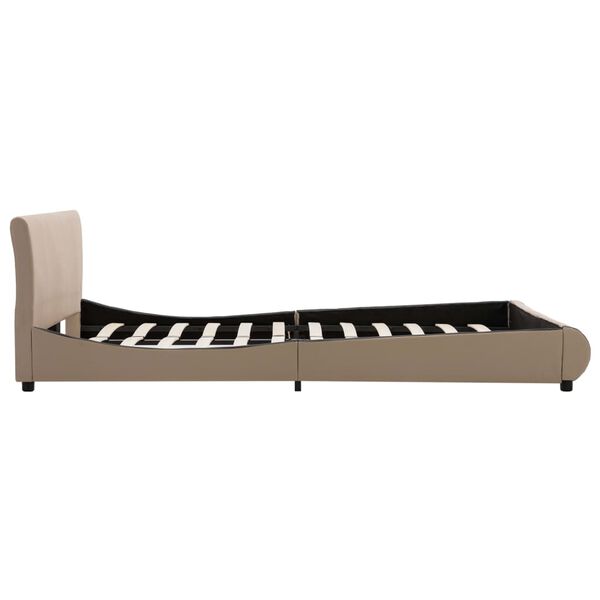 vidaXL Bettgestell Cappuccino-Braun Kunstleder 120x200 cm