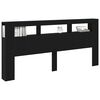 vidaXL LED Kopfteil Schwarz Eichen-Optik 220 x 18,5 x 103,5 cm