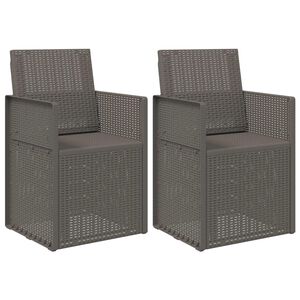 vidaXL Garten Esszimmerst&uuml;hle 2 pcs Hellgrau PP
