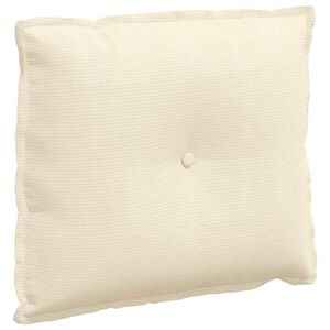 vidaXL R&uuml;ckenkissen Creme 60 x 50 cm Cordstoff