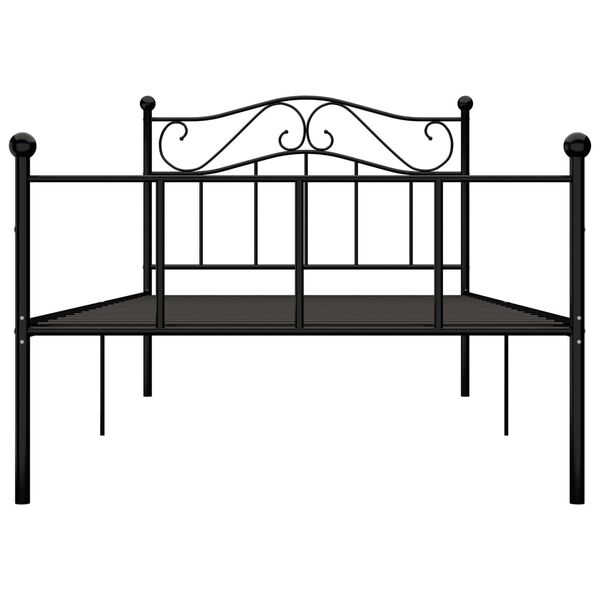 vidaXL Bettgestell Schwarz Metall 100 &times; 200 cm