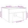vidaXL Couchtisch mit Infinity-LED Schwarz 50x50x30 cm
