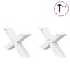 vidaXL Couchtischbeine X-Form 2 Stk. Wei&szlig; 70x(30-31) cm Stahl