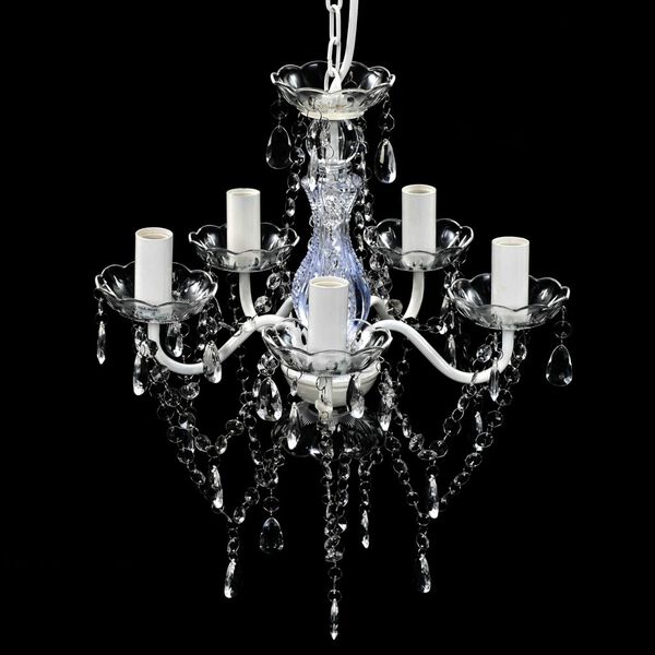 vidaXL Kronleuchter 5-flammig Transparent