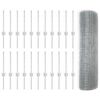 vidaXL Schwei&szlig;drahtzaun mit Pfosten 50 x 0,4 m (B x H)