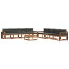 vidaXL Outdoor-Sofagarnitur 9 stk. Natur und Anthrazit