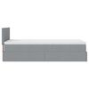 vidaXL Ottoman-Bett mit Matratze Hellgrau 90x200 cm Stoff