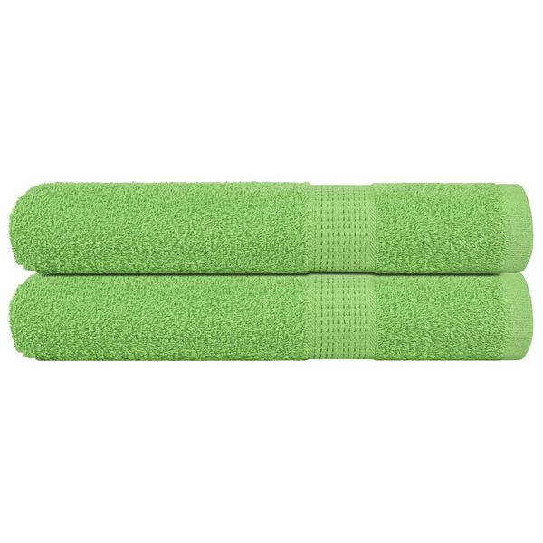vidaXL Handt&uuml;cher FROGN 2 Stk. Apfelgr&uuml;n 100x200 cm 360 g/m&sup2;