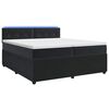 vidaXL Boxspringbett mit Matratze Schwarz 200 x 200 cm Samt