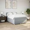 vidaXL Boxspringbett mit Matratze Hellgrau 140x200 cm Stoff