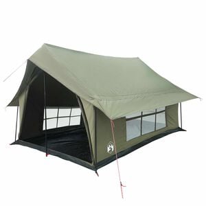 vidaXL H&uuml;tten-Zelt Olivegr&uuml;n 340 x 246 x 210 cm Polybaumwolle