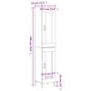 vidaXL Highboard Wei&szlig; 34,5x34x180 cm Holzwerkstoff