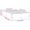 vidaXL Bettgestell ohne Matratze Blau 120x190 cm Stoff