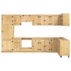 vidaXL Schrank mit Regal SKI 14 pcs Honigbraun Massives Kiefernholz
