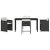 vidaXL Garten Essgruppe 5 pcs Schwarz Poly-Rattan